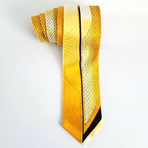 Vitaliano Pancaldi Other - VITALIANO PANCALDI Italy Slik Tie Abstract Gold